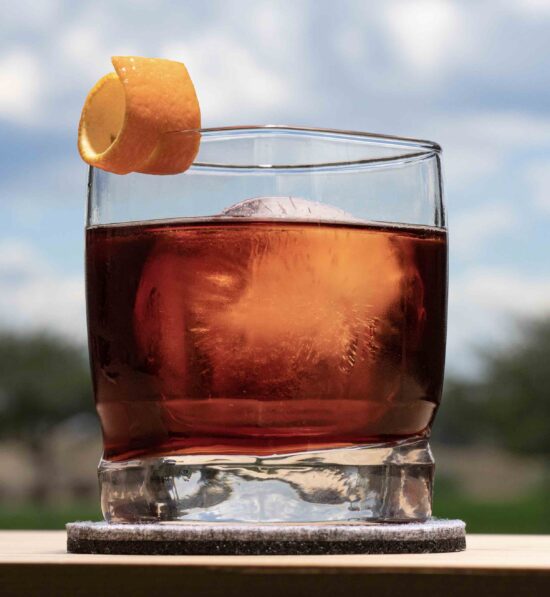 Image of a Cold Brew Boulevardier signature drink.