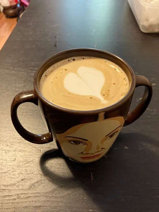 A micro-foamed drink made with the cappucino setting.