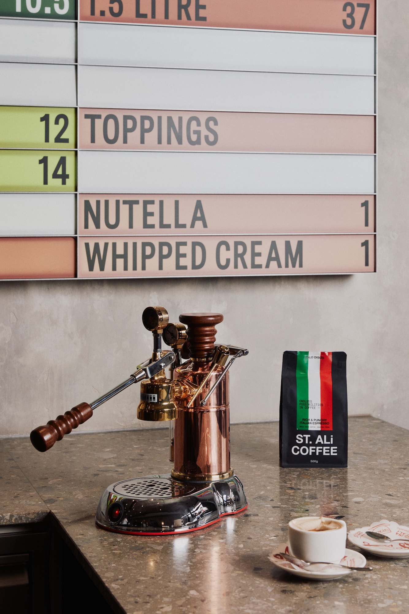 Square affogato has been made famous by Florence gelateria Vivoli.