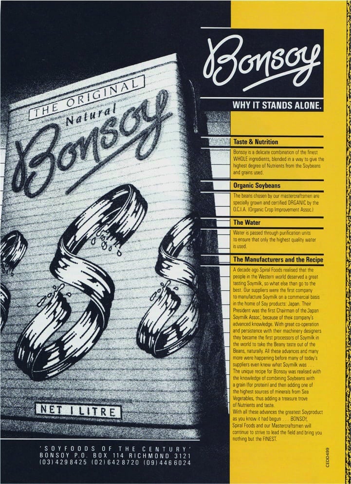 Bonsoy has been on the Australian market for more than 40 years. 